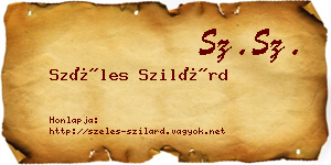 Széles Szilárd névjegykártya