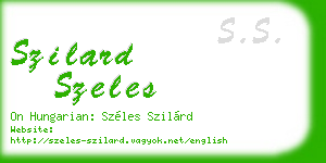 szilard szeles business card