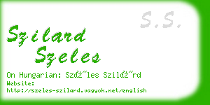 szilard szeles business card